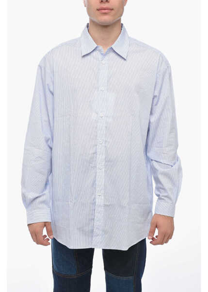 Camasi casual HED MAYNER Spread Collar Striped Shirt Blue Barbati (BM 15149116) 1