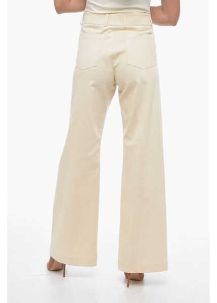 Pantaloni casual QL2 Denim Nina Wide-Leg Pants White Femei (BM 15149122) 4