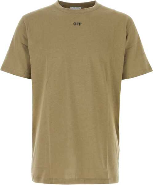 Tricouri Off-White Slim Fit Crew-Neck T-Shirt With Embroidered Logo Beige Barbati (BM 15149134) 1
