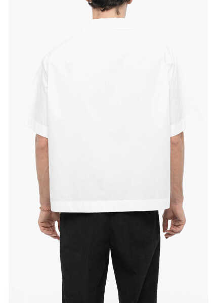 Camasi casual Neil Barrett Cotton Boxy Fit Shirt With Breast-Pocket White Barbati (BM 15149284) 2