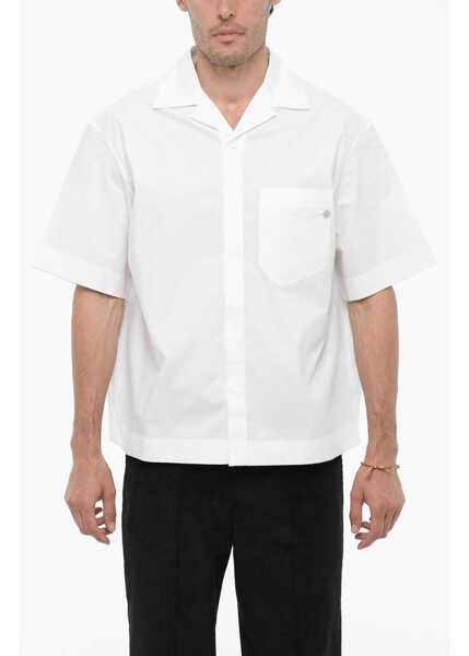 Camasi casual Neil Barrett Cotton Boxy Fit Shirt With Breast-Pocket White Barbati (BM 15149284) 1