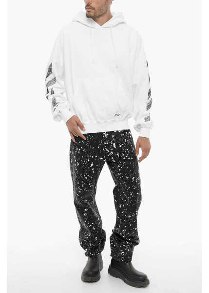 Bluze de trening Off-White Brushed Cotton Scribble Diag Hoodie White Barbati (BM 15149323) 4