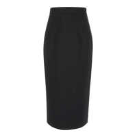 Fuste Midi Black Pencil Skirt In Fabric Woman Femei