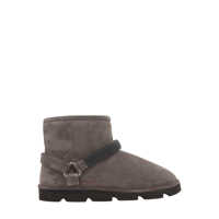 Bocanci Brunello Cucinelli Suede Ankle Boot With Shiny Strap Femei