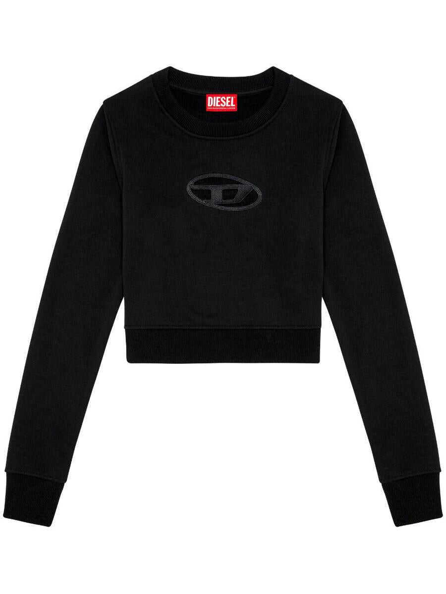 Pulovere Diesel Diesel F-Slimmy-Od Crop Sweatshirt With Cut-Out Black Femei (BM 15152197) 1