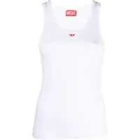 Tricouri Diesel White Tank Top With Logo Femei