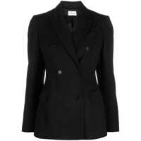 Sacouri Black Double-Breasted Jacket With Peak Revers In Fabric Woman Femei
