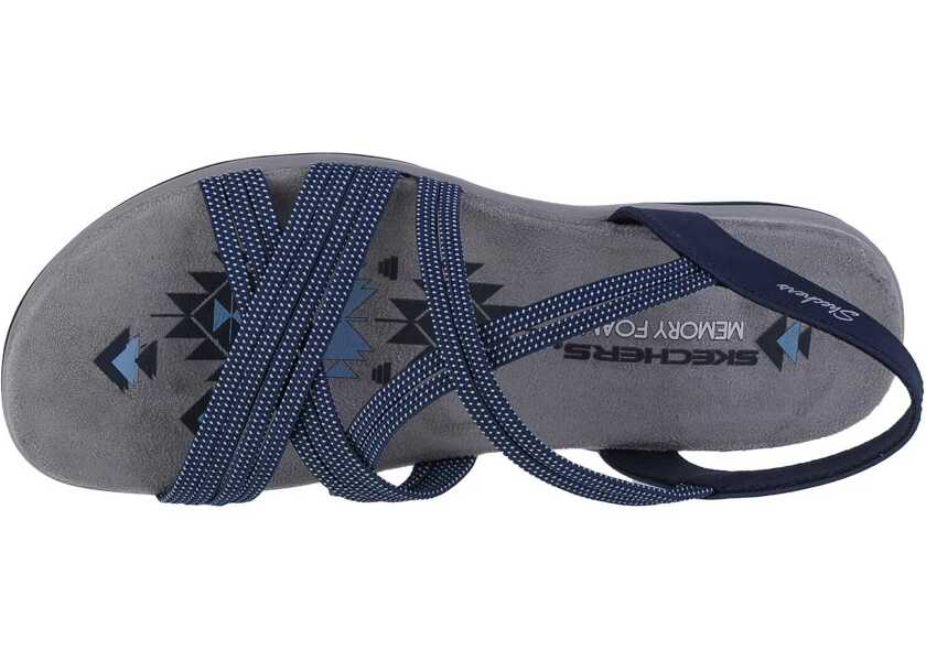 Sandale fara toc SKECHERS Reggae Slim - Turn It Up Navy Femei (BM 15159910) 3