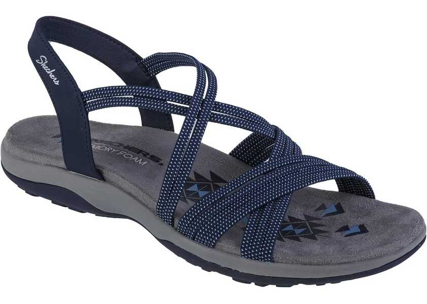 Sandale fara toc SKECHERS Reggae Slim - Turn It Up Navy Femei (BM 15159910) 1