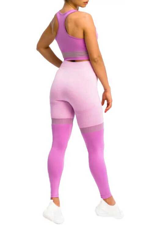 Colanti fitness GymHero Leggins Stripes Purple Femei (BM 15160537) 3