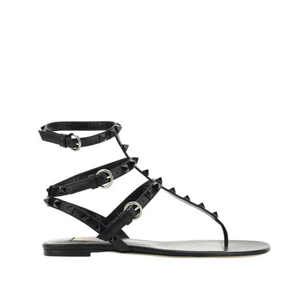 Sandale fara toc Valentino Garavani Valentino Garavani Rockstud Flip-Flop Sandlas Black Femei (BM 15168220) 1