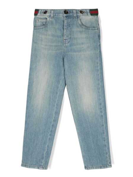 Blugi drepti Gucci GG straight jeans Blue Baieti (BM 15169798) 1