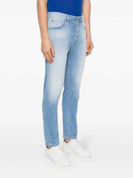 Blugi drepti Dondup Washed light blue jeans Blue Barbati (BM 15170581) 3