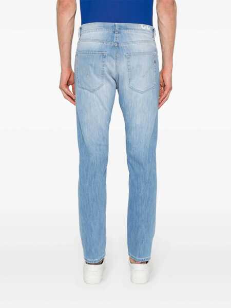 Blugi drepti Dondup Washed light blue jeans Blue Barbati (BM 15170581) 4