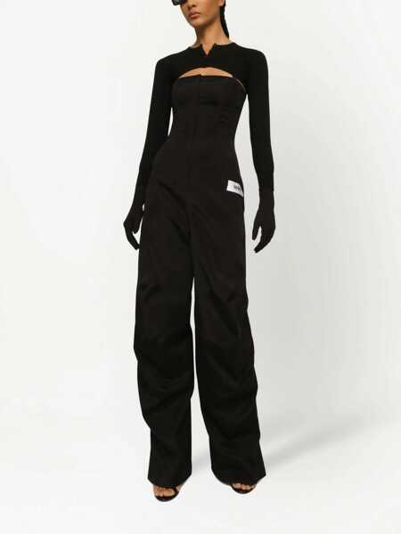 Cardigane Dolce & Gabbana Viscose Blend Crop Cardigan With Buttons Black Femei (BM 15170659) 2