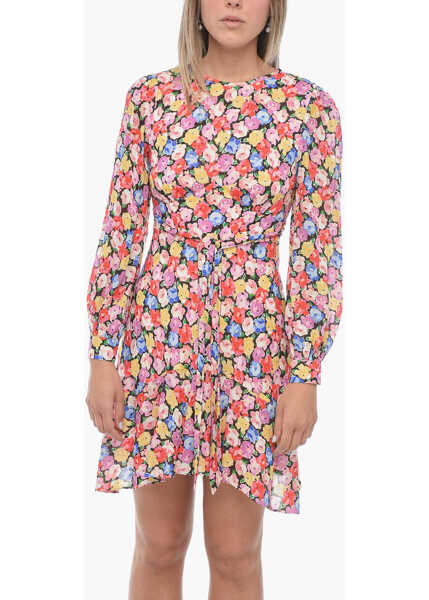 Rochii scurte RIXO Flared Edith Minidress With Lurex Floral Motif Multicolor Femei (BM 15170683) 4