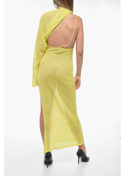Rochii lungi ART ESSAY Naomi Crochet Dress With Tie Detail Yellow Femei (BM 15170878) 2