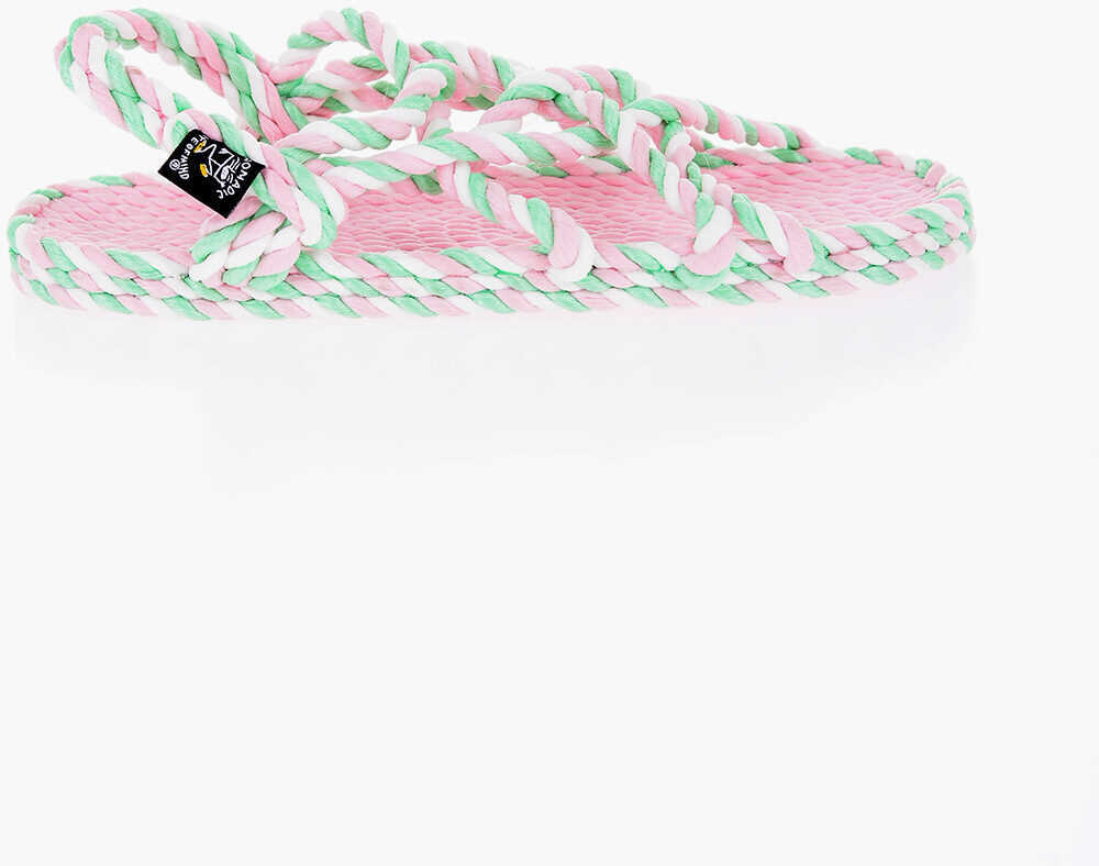Sandale fara toc NOMADIC STATE OF MIND Two Tone Rope Slingback Sandals Pink Femei (BM 15170941) 3