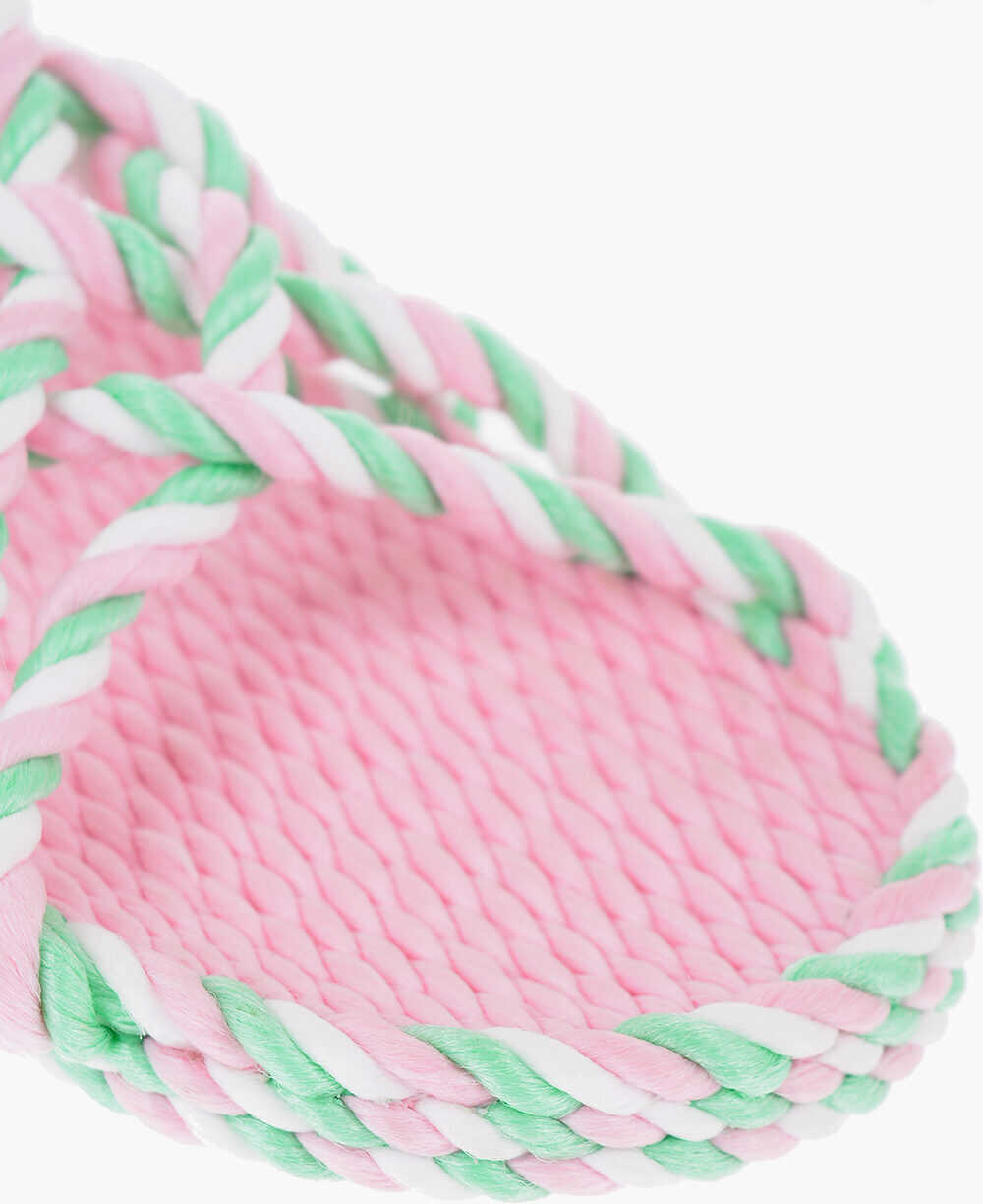 Sandale fara toc NOMADIC STATE OF MIND Two Tone Rope Slingback Sandals Pink Femei (BM 15170941) 4