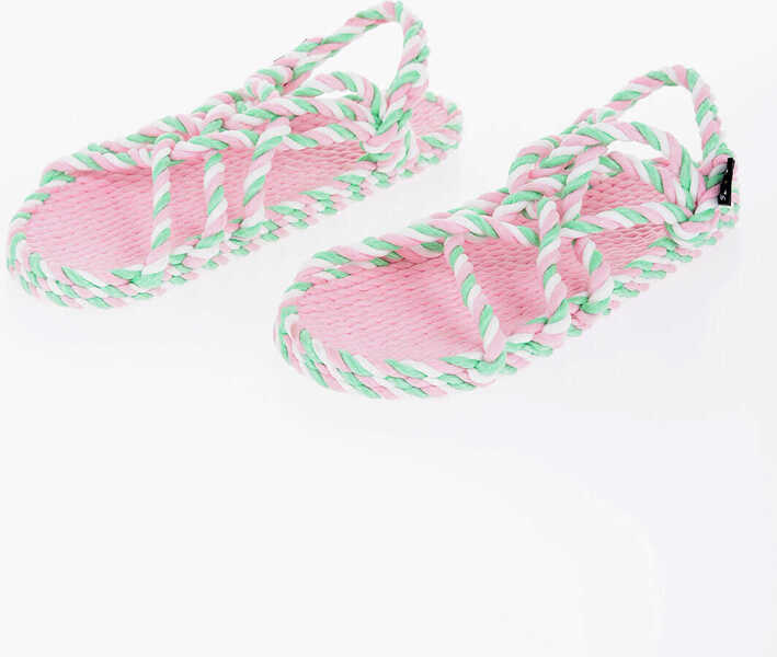 Sandale fara toc NOMADIC STATE OF MIND Two Tone Rope Slingback Sandals Pink Femei (BM 15170941) 1