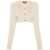 Versace Versace Barocco Texture Cropped Cardigan Beige