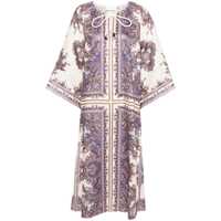 Rochii Zimmermann Paisley Print Linen Midi Dress Femei