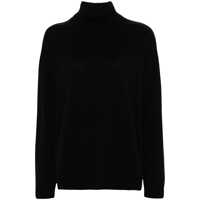 Pulovere Black Crewneck Sweater In Knit Woman Femei