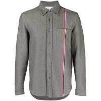 Geci Thom Browne Shirt Jacket In Double Face Knit Eng Rwb Stripe Clothing Barbati