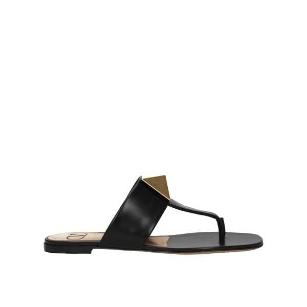Sandale Valentino Garavani Valentino Garavani One Stud Leather Thong Sandals Black Femei (BM 15184000) 1