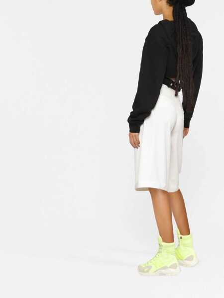 Bluze de trening AMBUSH Solid Color Crop Hoodie To Wrap At The Waist Black Femei (BM 15184033) 3