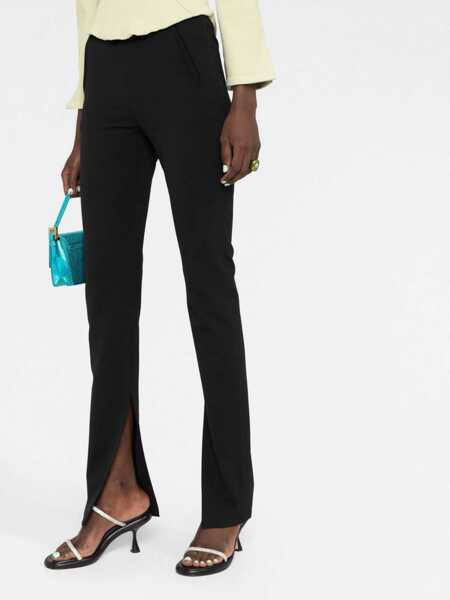 Pantaloni office AMBUSH Solid Color Pants With Ankle Slit Black Femei (BM 15184039) 5