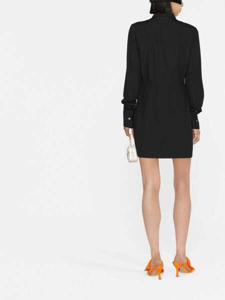 Rochii scurte AMBUSH Solid Color Shirt Dress With Cut-Out Details Black Femei (BM 15184048) 4