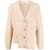 AMBUSH V-Neck Cable Knit Cardigan Beige