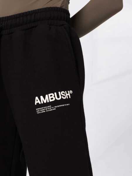 Pantaloni casual AMBUSH Solid Color Sweat Pants With Printed Logo Black Femei (BM 15184213) 3
