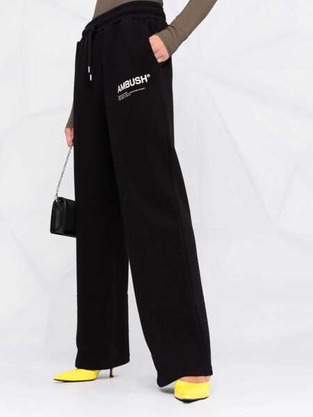 Pantaloni casual AMBUSH Solid Color Sweat Pants With Printed Logo Black Femei (BM 15184213) 5