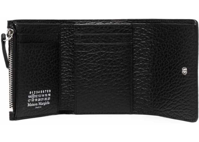Portofele Maison Margiela Grained leather Wallet BLACK Femei (BM 15197338) 3