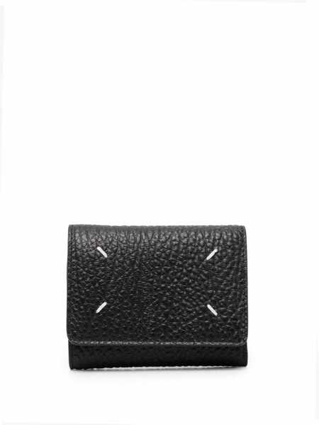 Portofele Maison Margiela Grained leather Wallet BLACK Femei (BM 15197338) 1