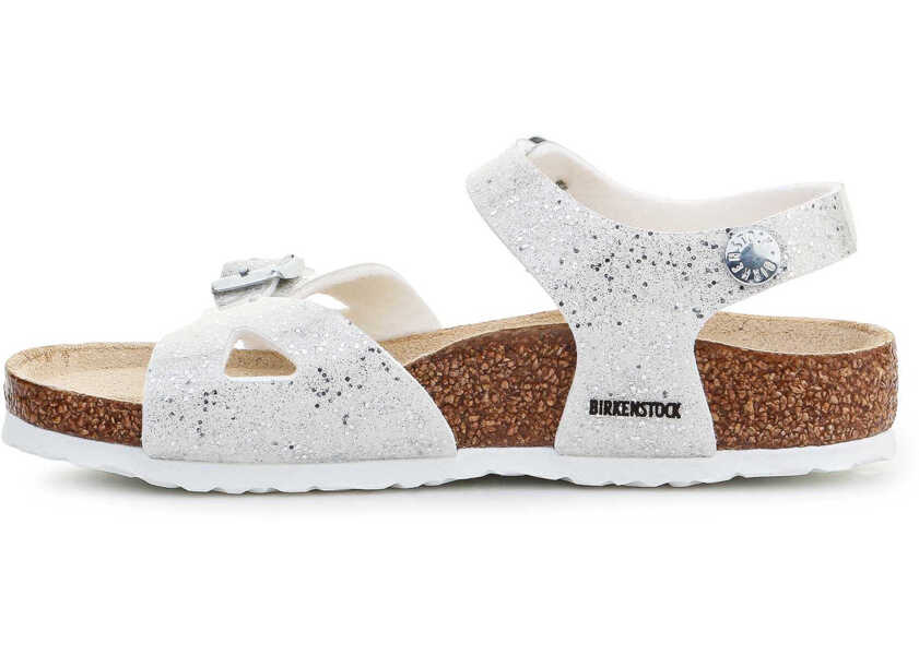 Sandale Birkenstock Sandals Rio Kids Cosmic Sparkle White 1022198 Silver/White Fete (BM 15197749) 4