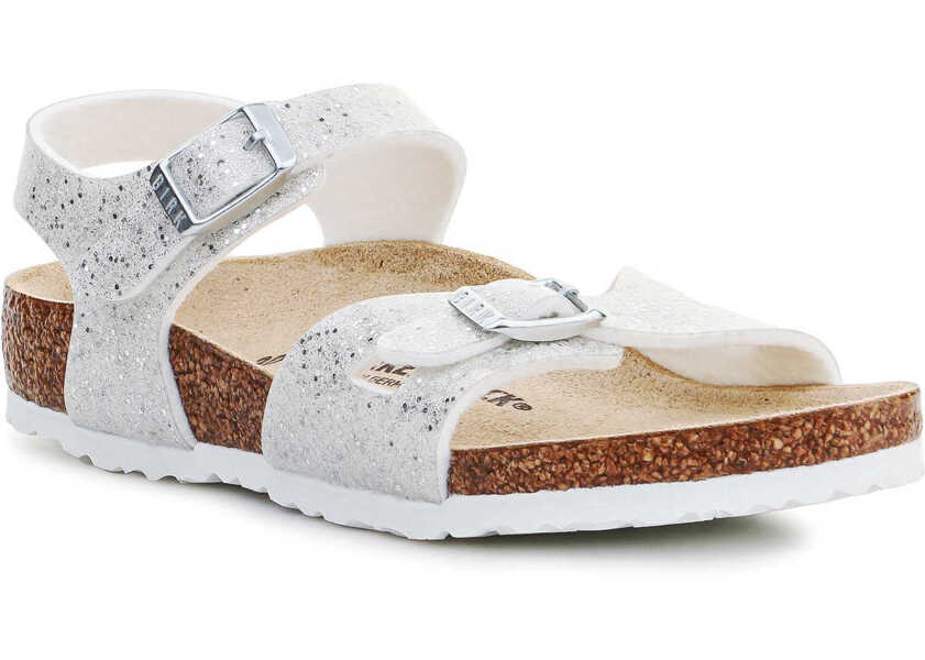 Sandale Birkenstock Sandals Rio Kids Cosmic Sparkle White 1022198 Silver/White Fete (BM 15197749) 1