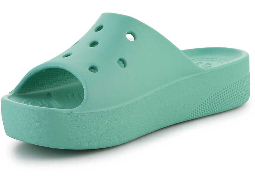 Slapi Crocs Classic Platform Slide Green Femei (BM 15198250) 3