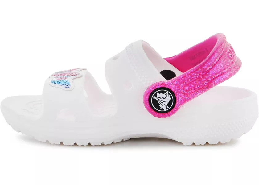 Papuci Crocs Classic Embellished Sandal T 207803 - 100 White/Pink Fete (BM 15198304) 4