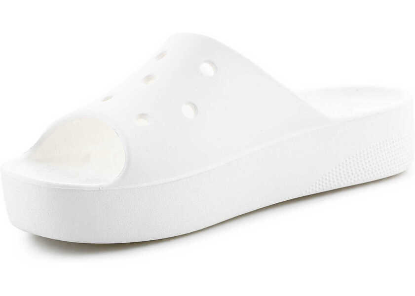Slapi Crocs Classic Platform Slide 208180 - 100 White Femei (BM 15198337) 3