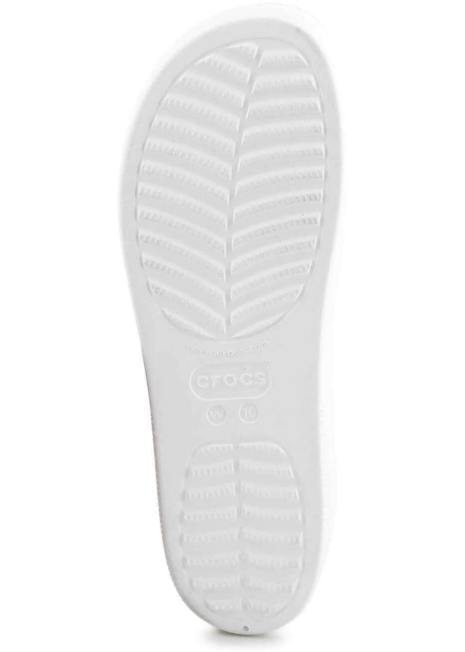 Slapi Crocs Classic Platform Slide 208180 - 100 White Femei (BM 15198337) 7