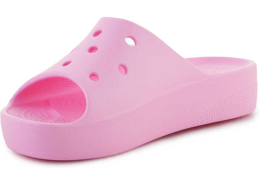 Slapi Crocs Classic Platform Slide 208180 - 6S0 Pink Femei (BM 15198391) 3