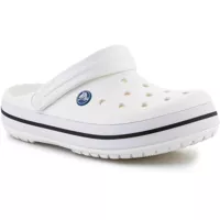 Slapi Crocs Crocband White Relaxed Fit Barbati
