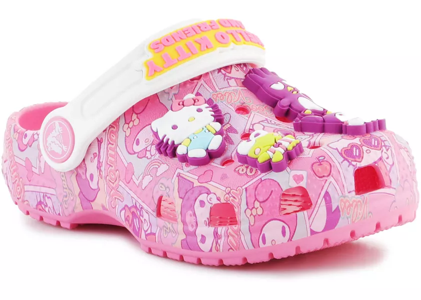 Papuci Crocs KIDS slippers CLASSIC HELLO KITTY CLOG T PINK 208025 - 680 Pink Fete (BM 15198535) 1