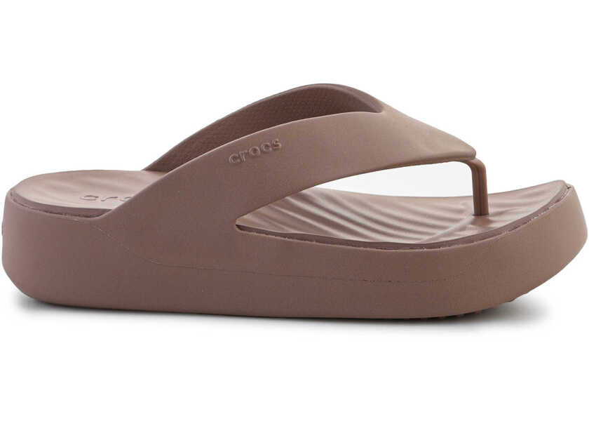 Slapi Crocs Gataway Platform Flip Beige Femei (BM 15198820) 6