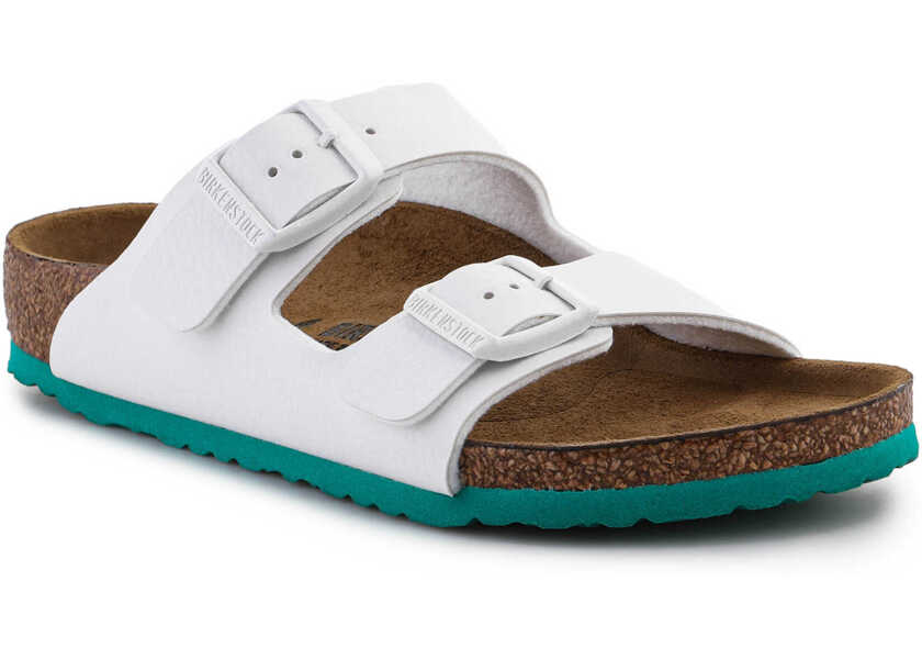 Papuci Birkenstock Arizona Kids BS White/Green Fete (BM 15198994) 1