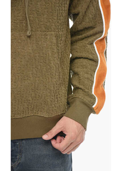 Bluze de trening Diesel Chenille Contrasting Band S-Ginbero Hoodie Green Barbati (BM 15200563) 3