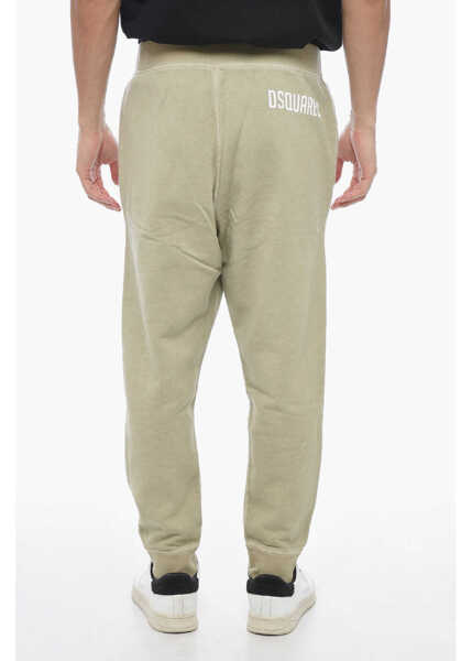 Pantaloni de trening DSQUARED2 Relax Dean Fit Joggers With Distressed Detail Beige Barbati (BM 15200581) 2